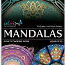 ColorIt Mandalas Volume VII Spiral Bound Adult Coloring Book with 50 Mandala Patterns for Relaxation and Stress Relief - Includes Perforated Pages, Thick Paper, Hardback Covers, and Blotter Page