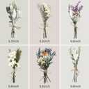 12/24 Pack Dried Flowers for Vase Various Mini Bouquet Dried Small Wildflowers Natural Real Flowers Bulk for Crafts DIY Wedding Decor (12, White)