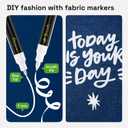 ARTISTRO 2 White Dual-Tip Fabric Markers - Fabric Decorating Kit - Permanent for Clothes - Acrylic Paint Pens for Sneakers, Bags, Shoes, Textile, Canvas, Sewing, Craft, DIY - Brush and Fine Tip