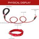 6 FT Red Strong Rope Dog Leash with Comfortable - Padded Handle Heavy Duty Loop Leash | Highly Reflective No Pull Pet Training Threads Leashs for Medium Large Dogs