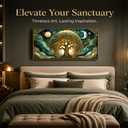 RUDIEOLSIW Tree of Life Sun Moon Celestial Canvas Wall Art 20x40 in