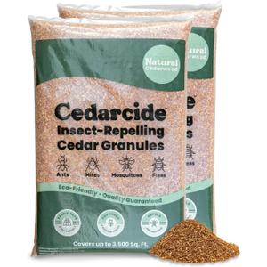 Cedarcide Lawn, Home & Garden Cedar Granules | Repels Fleas, Ticks, Ants & Mosquitoes | Smells Great, Easy to Use | Family & Pet Safe | 2 Bags (16 Lbs)