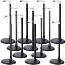 Yaocom 12 Pcs Adjustable Doll Stand Display Holder for 14 to 18 Inches Action Figure Stands with Expandable Waist Wire Bracket Support Dolls Display Rack for Home Shop Birthday Party(Black)