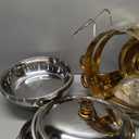 6QT Gold Chafing Dishes for Buffet, 304 Stainless Steel Food Pan with Lid, Round Chafing Dish Buffet Set of 4 Pack Food Warmer, Food Warmers for Parties Buffet Catering Events Dinners