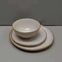 Famiware Ocean Round Plates and Bowls Set, 18 Pieces Dinnerware Sets, Dishes Set for 6, Reactive Glaze, Microwave and Dishwasher Safe, Scratch Resistant, Cappuccino White