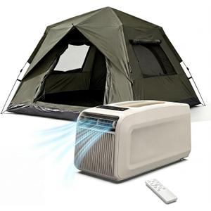 GOUKA Portable Ac 5200 BTU Cooling Camping Air Conditioner App Control No Drainage Required tent Ac Units for Rooms Bedroom Outdoor Camping Rvs (5200, BTUs, 1 set white)