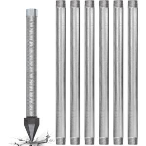 Well Drive Point Kit,1-1/4"x36" Well Point + 5PK 39"Drive Point Well Pipes
Sand Point Well Kit,Shallow Well Drilling Kit for Drive Sand & Soft Soil Well,Heavy Duty 60 Gauge Mesh Screen to Clean Water