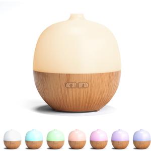 ARVIDSSON Essential Oil Diffuser, 100ml Small Aromatherapy Diffuser with Mood Light, Ultrasonic Oil Diffusers for Home, Mini Diffuser for Essential Oils, Gift for Women (Wood Grain)