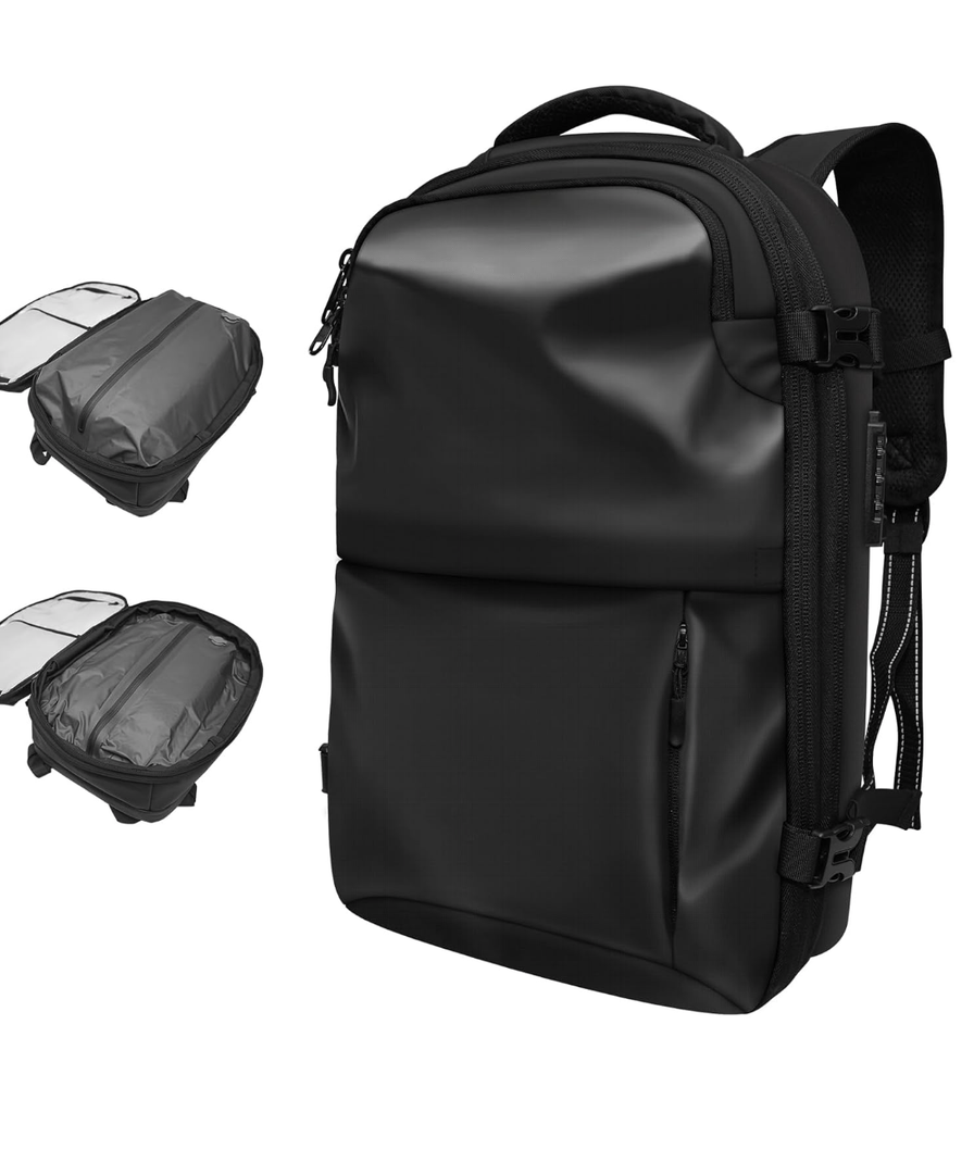 cianbuy Airback, Vacpack Backpack, 60L Expandable Backpack for Air with Vacuum Compression, Water Resistant Vacuum Backpack Travel Vacpack Backpack Airbag, Anti Theft