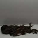 NAYOO 26 Inch Long Curly Middle Part Synthetic Heat Resistant Fiber Wig for Women - Daily Use Party Wig in Dark Brown