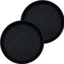 The HC Companies 21 Inch Prima Round Plant Saucer, Lightweight UV-Resistant Plastic Outdoor & Indoor Flower Pot Tray, 2-Pack Plant Pot Trays for Garden & Home Decor, Black