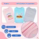 3 Pack Dog Shirt with Print for Birthday,Sleeveless Tank Tops for Free Movement,Soft Breathable for All Season Wear,Funny T-Shirt for Birthday Party (Pink & Blue,M)