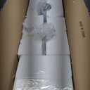 VINLUZ 3 Pack Industrial Metal Pendant Lighting, Black Finish Hanging Ceiling Kitchen Island Light Fixture with Blue Clear Glass for Dining Room Cafe Bar