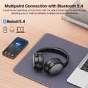 EarFun Tune Pro Active Noise Canceling Headphones, Wireless Bluetooth Headphones with 5 Mics, 120H Playtime, Bluetooth 5.4, Hi-Res Audio, Multipoint Connection, Custom EQ via App, Comfortable Fit