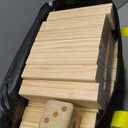 Giant Timber Blocks Games, 57 Blocks Large Tower Outdoor Games - Includes Carry Bag and Scoreboard, Wood Stacking Yard Games Grows from 2FT to Over 4.2FT for Kids Adults Family