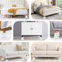 ANNKUT 6 Inch Heavy Duty Bed Risers, Furniture Risers for Desk, Chair, Table or Sofa, Couch Lift Risers, Supports up to 2200 lbs per Leg(4 Pack White)