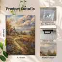 AEHIE Vintage Fall Flower Farmhouse Wall Art Decor, Autumn Cottagecore Wildflower Landscape Framed Canvas Wall Art, Farmhouse Country Fall Decorations for Home Bedroom Living Room11x14 (color 3)