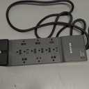 Belkin 12-Outlet Surge Protector Power Strip w/ 12 AC Outlets & 8ft Flat Plug, UL-listed Heavy-Duty Extension Cord for Home, Office, Travel, Computer, Laptop, Charger - 3,940 Joules of Protection