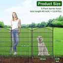 5 Panel No Dig Decorative Garden Fence 40" H x 11.8'L Outdoor Dog Barrier