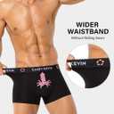 Casey Kevin Mens Valentines Underwear Sexy Novelty Cotton Boxer Briefs for Valentine's Day Gifts 3D Pouch Couple Underwear (Black, L)
