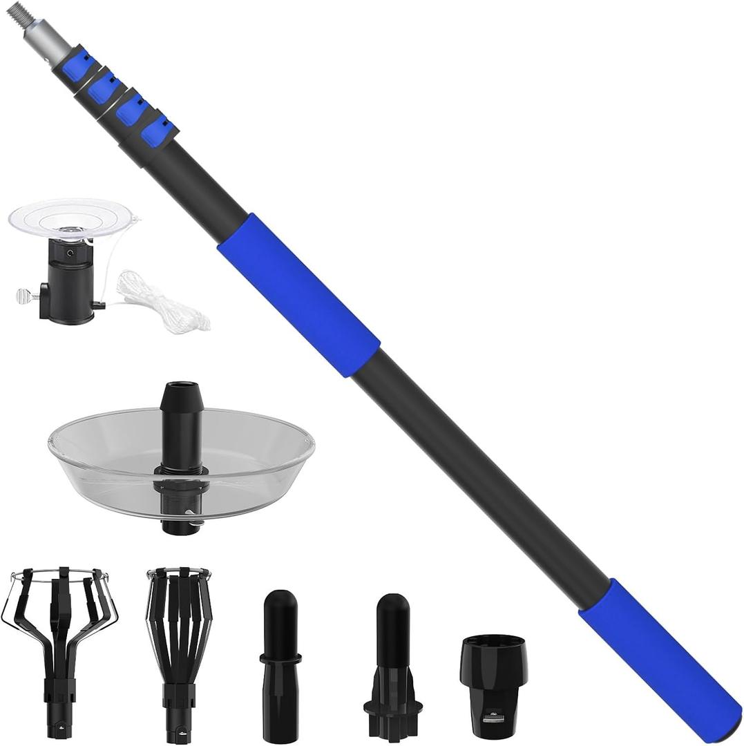 26FT Reach Light Bulb Changer for High Ceilings with Telescopic Extension Pole, 5-20Foot Light Bulb Extension Pole Changer with Baskets and Suction Cup for High Ceilings and Recessed Lights,
Bulb Shape Size	A19