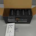 ELECTECK 5 Pack GFCI Outlets 15 Amp, Non-Tamper Resistant, Decor GFI Receptacles with LED Indicator, Ground Fault Circuit Interrupter, Wallplate Included, ETL Listed, White
