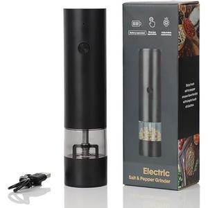 Electric Salt and Pepper Grinder, Easy Refill with Adjustable Coarseness,USB-C Rechargeable Automatic Mill, Dust Cover for Flavor Preservation Black Electric Salt and Pepper Grinder, Easy Refill with Adjustable Coarseness,USB-C Rechargeable Automatic Mill, Dust Cover for Flavor Preservation Black