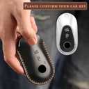 for Mercedes Key fob Cover. Compatible with Mercedes Benz C E S-Class, SL, CLE GLS EQE, EQS, GLC 3 Button Smart Leather Car Key Protector Case Shell Chain Accessories/ Black