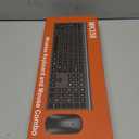 Wireless Keyboard and Mouse Combo, Full Size Keyboard and Mouse, Long Battery Life, Optical Mouse, 2.4G Lag-Free Cordless Mice Keyboard Set Ultra Slim Design for Computer, Laptop, PC, Mac, Windows (Gray Black)