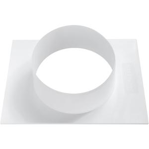 Vent Systems 6" Inch White Plastic Duct Connector Male-Fit Flange - Straight Ventilation Pipe Adapter for HVAC Cooling and Heating Pipes in Bathroom, Kitchen - Easy to Install for Indoor and Outdoor