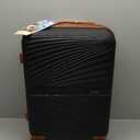 Carry On Luggage Set 22x14x9 Airline Approved Luggage Sets 3 Piece,Suitcases with Wheels,ABS Hard Case Luggage with TSA Lock Spinner Wheels(20 Inch,BP/TB) (Black)