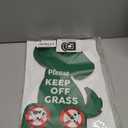 Keep Off Grass Signs for Yard with Stakes, 8 x 12 Inch Green Dog Shaped Double Sided No Dog Poop Signs for Yard, Weather-Resistant Corrugated Plastic Lawn Sign