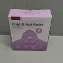 Comfytemp Breastfeeding Therapy Packs, FSA Eligible HSA, 4-Pack Larger Dual-Sided Hot & Cold Breast Gel Ice Pads, Reusable Postpartum Essentials for Pain Relief, Mastitis, Engorgement, New Mom Gifts