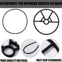 3 x 2pcs Pool Filter Spider Gasket Kit Compatible with Hayward Vari-Flo SP0714T/SPX0714CA, Include 1pcs Multiport Valve Spider Gasket and 1pcs O-Ring for Pool Filter Parts Replacement(Black)