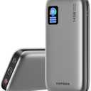 AsperX Portable Charger, 24,000mAh 145W Laptop Power Bank, TFT Smart Display,3-Port USB C PD 3.1 Fast Charging Battery Pack for MacBook, Dell XPS, iPhone 16/15/14/13, Steam Deck, AirPods (Silver)
