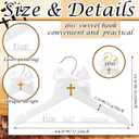 Reallnaive First Holy Communion Hanger First Communion Gift White Bow Dress Hanger 1st Holy Eucharist Party Favors Cross Gift Holiday Ceremony Decoration
