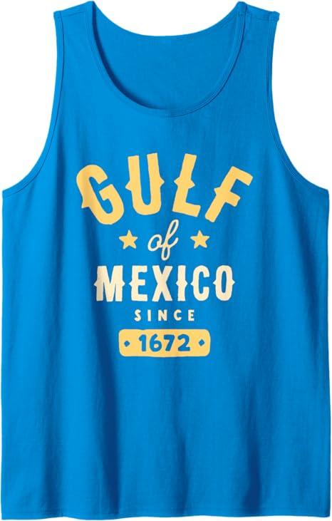 Gulf of Mexico Since 1672 Tank Top (L, Blue)