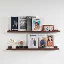 NEXHOME PRO Floating Shelves for Wall Set of 2,36 Inches Picture Ledge Shelf, Kids Bookshelf Wall Mounted for Living Room Bedroom Bathroom Kitchen, Easy Install,Walnut