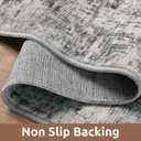 8 x 10 Area Rugs for Living Room, Machine Washable Non Slip Rug Ultra Soft Low Pile Indoor Carpet Modern Abstract Rugs for Bedroom Office Room Dining Room Beside, Grey