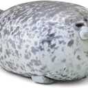 MerryXD Chubby Blob Seal Pillow,Stuffed Cotton Plush Animal Toy Cute Ocean Large(23.6 in) (Grey)