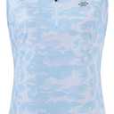 JINSHI Women Tennis Shirt Golf Sleeveless ShirtsQuick Dry UPF 50+ Sportswear with Zipper (M)