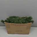 6ft Pre-Lit Christmas Garland, Artificial Lighted Norfolk Pine Garland with Multi-Color Lights, Battery Operated Garland for Mantle Stairs Table Fireplace Xmas Decoration Outdoor & Indoor