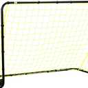 Franklin Sports Premier Steel- Folding Backyard Soccer Goal with All Weather Net - Kids Backyard Soccer Net - Easy Assembly - 6'x4' - Black
