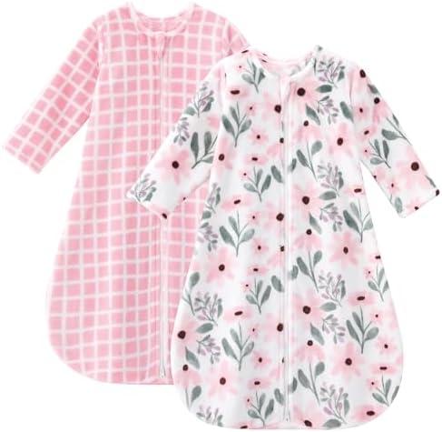 Yoofoss Baby Sleep Sack 18-24 Months, Long Sleeve Sleep Sack 1.5 Tog, Fleece Baby Wearable Blanket with 1-Way Zipper, Soft Warm