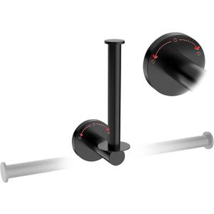 Toilet Paper Holder Matte Black Horizontal&Vertical 180 Degree Rotatable Three-Position Adjustable Tissue Holders Roll Holder Hangers Toilet Paper Stand SUS201 and Zinc Alloy Modern Wall Mounted