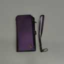 Defencase Compatible with Galaxy A16 5G Case Wallet with RFID Blocking Card Holder for Women and Men, PU Leather Magnetic Snap Flip Zipper Strap Wallet Phone Case for Samsung Galaxy A16/ 5G, Purple (Aesthetic Purple)