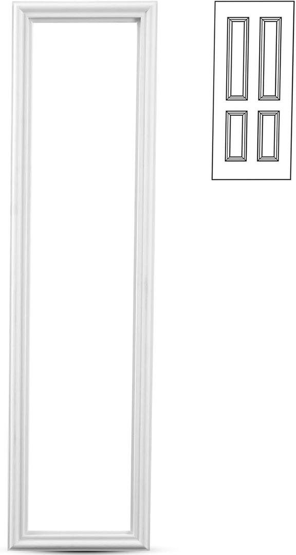 8 x 36 Entry Door Frame Only Replacement Kit for 1'' Glass (Glass Not Included) 1 Lite Exterior Front Door Window Frame Replacement Grille Inserts Home Improvement Easy to Install Use