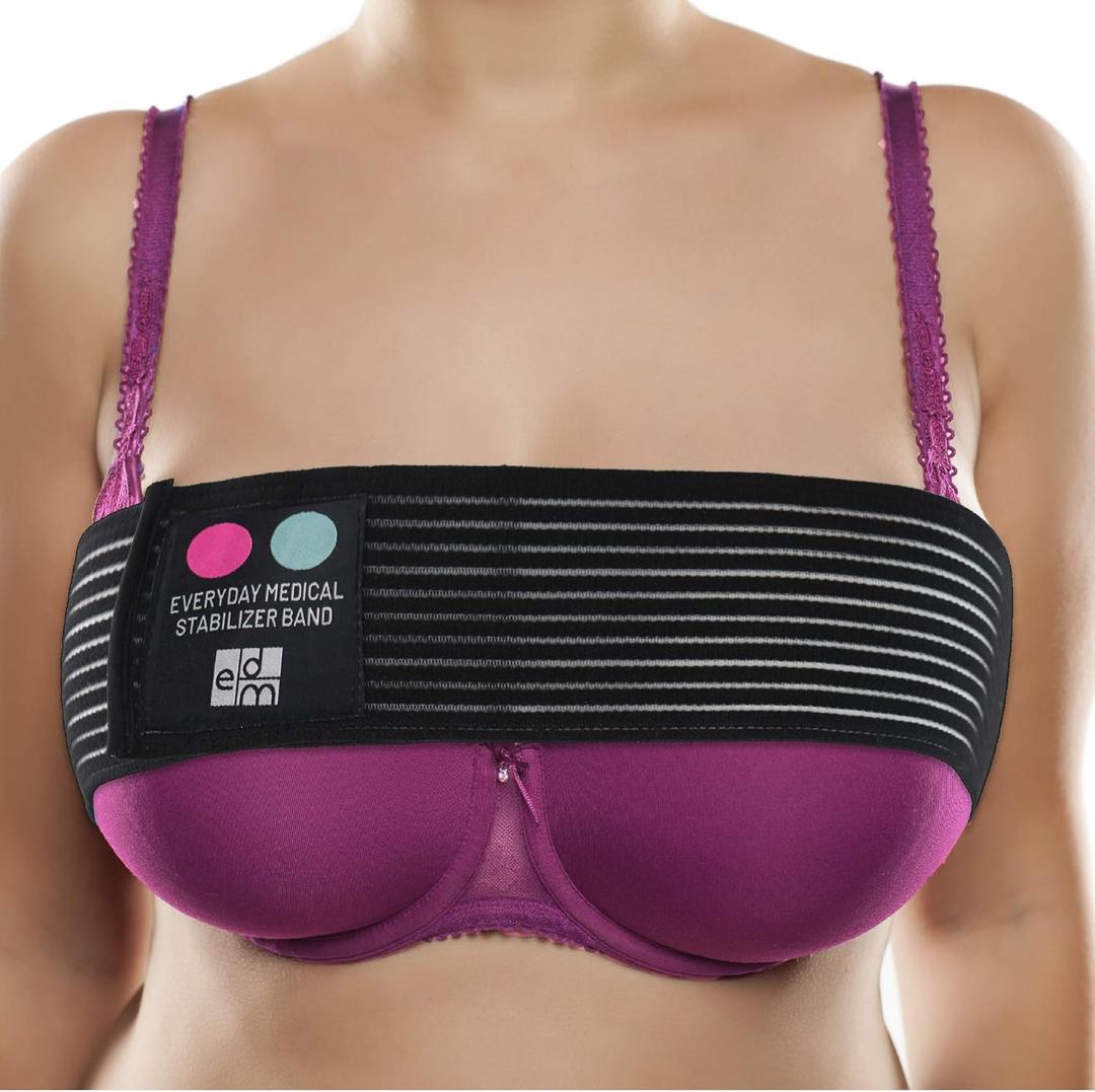 Everyday Medical Breast Implant Stabilizer Band I Post Surgery Breast Augmentation and Reduction Strap I Chest Belt I Breast Support Bandage I One Size Fits All (1 Count (Pack of 1))