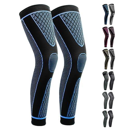 Full Leg Sleeves Long Compression Leg Sleeve Knee Sleeves Protect Leg, for Man Women Basketball, Arthritis Cycling Sport Football, Reduce Varicose Veins and Swelling of Legs XL