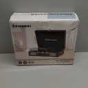 Vinyl Record Player Suitcase with Built-in Speakers, Portable Turntable with RCA, Line in, Bluetooth and Headphone Jack for Records, Vintage LP Player in PU Leather White